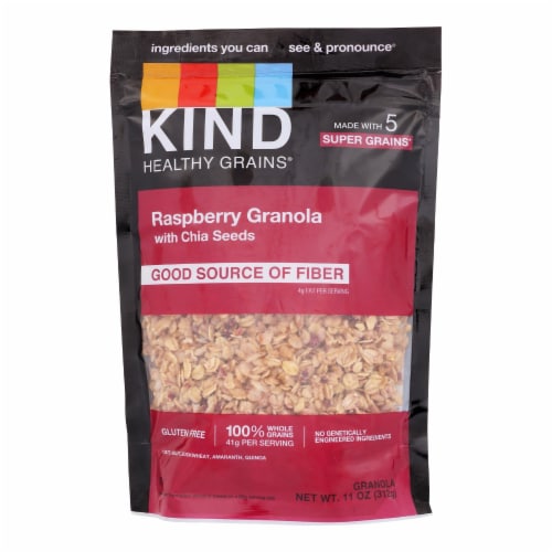 Kind Clusters - Granola - Healthy Grains - Raspberry with Chia Seeds - 11 oz - Case of 6 Perspective: front