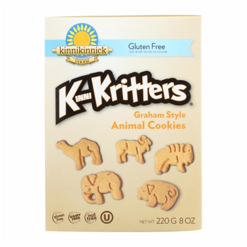 Kinnikinnick Kinnikritter Animal Cookies - Case of 6 - 8 oz. Perspective: front