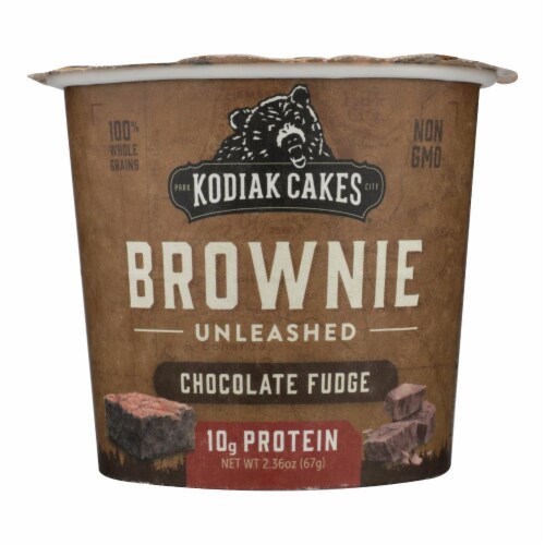 Kodiak Cakes - Brownie In Cup Chocolate Fudge - Case of 12-2.36 oz. Perspective: front