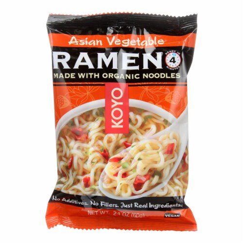 Koyo Asian Vegetable Ramen - Case of 12 - 2.1 oz. Perspective: front