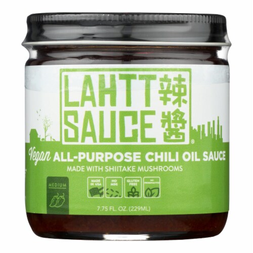 Lahtt Sauce Co - Sauce Chili Oil Vegan - Case of 6 - 7.75 oz. Perspective: front