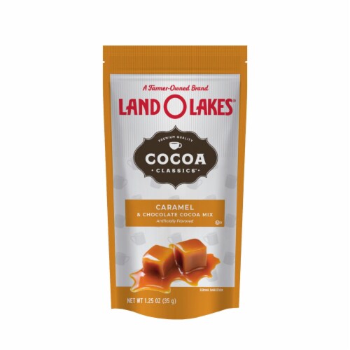 Land O' Lakes Cocoa Classic Mix - Caramel and Chocolate - 1.25 oz - Case of 12 Perspective: front