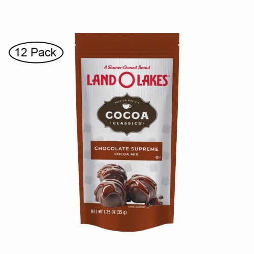Land O Lakes Cocoa Classic Mix - Hot Cocoa - 1.25 oz - Case of 12 Perspective: front