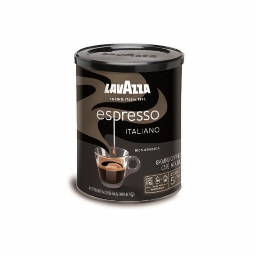 Lavazza Ground Coffee - Espresso Canned - Case Of 12 - 8 Oz. Perspective: front