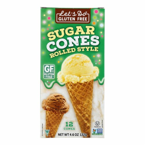 Let's Do Ice Cream Cones - Sugar - Case of 12 - 4.6 oz. Perspective: front