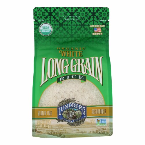 Lundberg Family Farms Organic White Organic Long Grain Rice - Case of 6 - 2 lb. Perspective: front