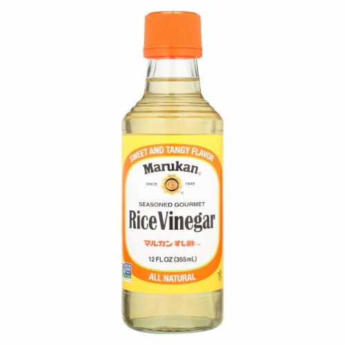 Marukan Seasoned Gourmet - Rice Vinegar - Case of 6 - 12 Fl oz. Perspective: front