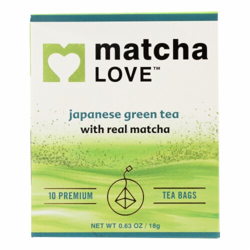 Matcha Love In Matcha Green Tea Traditional Flavor - Case of 6 - 10 BAGS Perspective: front