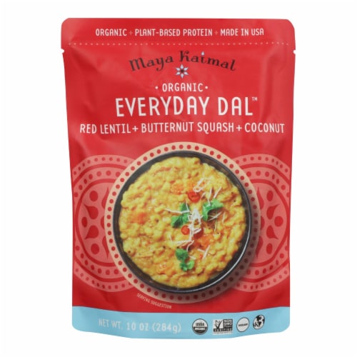 Maya Kaimal - Organic Everyday Dal - Red Lentil Butternut Squash Coconut - CS of 6 -10 oz. Perspective: front