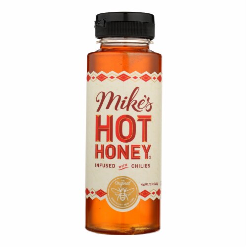 Mike's Hot Honey Infused With Chilies  - Case of 6 - 12 oz. Perspective: front