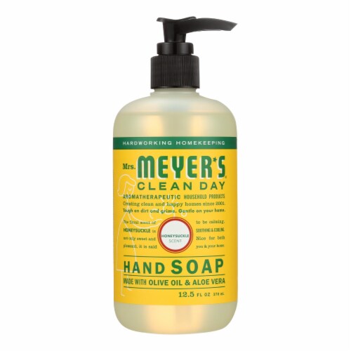 Mrs. Meyer's Clean Day - Liquid Hand Soap - Honeysuckle - Case of 6 - 12.5 oz Perspective: front