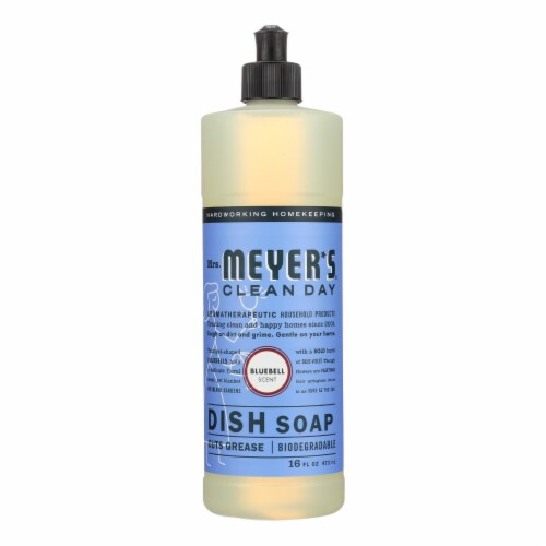 Mrs. Meyer's Clean Day - Liquid Dish Soap - Bluebell - Case of 6 - 16 oz. Perspective: front