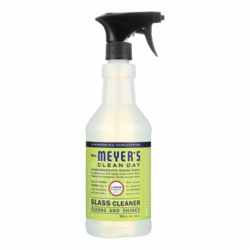 Mrs. Meyer's Clean Day - Glass Cleaner - Lemon Verbena - Case of 6 - 24 oz Perspective: front