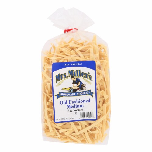 Mrs. Miller's Homemade Noodles - Old Fashioned Egg Noodles - Case of 6 - 16 oz. Perspective: front