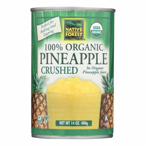 Native Forest Organic Pineapple - Crushed - Case of 6 - 14 oz. Perspective: front