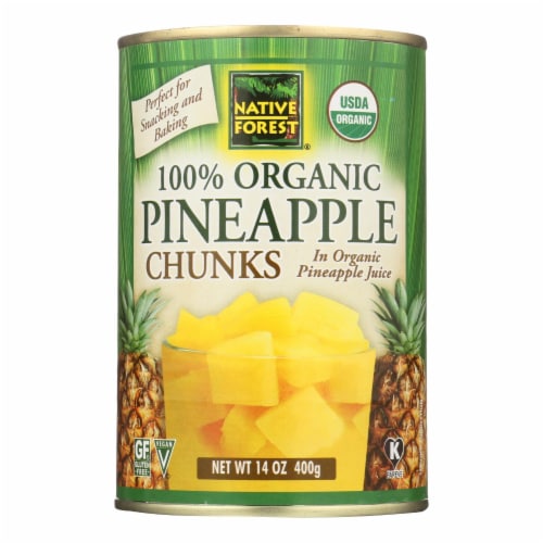 Native Forest Organic Chunks - Pineapple - Case of 6 - 14 oz. Perspective: front