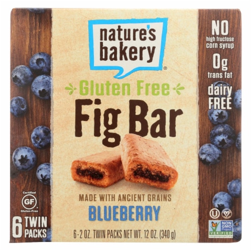 Nature's Bakery Gluten Free Fig Bar - Blueberry - Case of 6 - 2 oz. Perspective: front