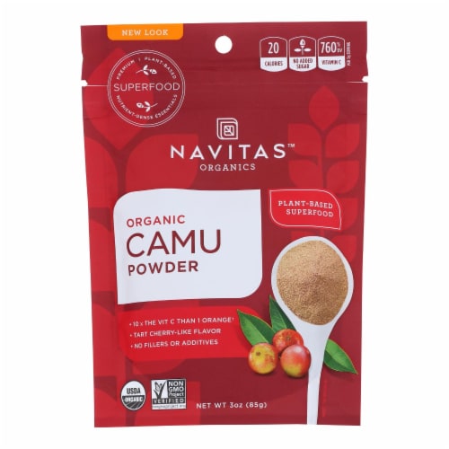 Navitas Naturals Camu Powder - Organic - Raw - 3 oz - case of 6 Perspective: front
