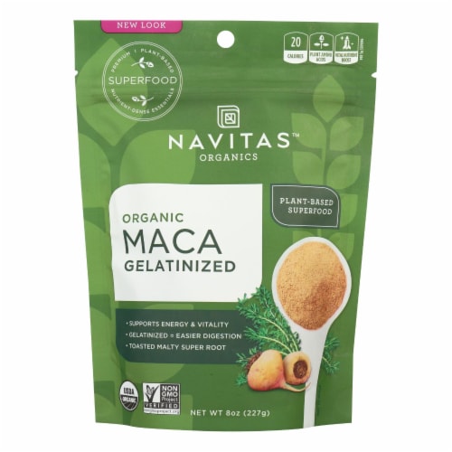 Navitas Naturals Maca Powder - Organic - Gelatinized - 8 oz - case of 12 Perspective: front