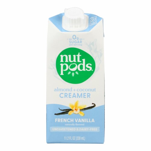 Nutpods - Non-Dairy Creamer French Vanilla Unsweetened - Case of 12 - 11.2 fl oz. Perspective: front