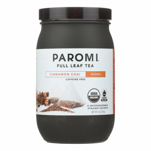 Paromi Tea - Tea Rooibos Cinnamon Chai Caffeine Free - Case of 6 - 15 BAG Perspective: front