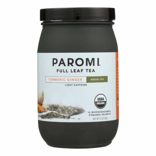 Paromi Tea - Green Tumeric Ginger - CS of 6-15 CT Perspective: front