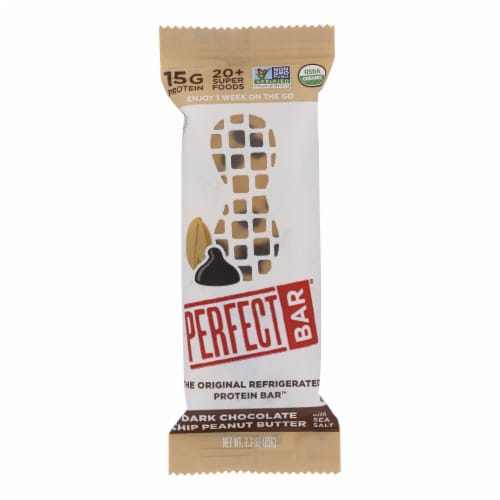Perfect Bar Dark Chocolate Chip Peanut Butter Perfect Bar  - Case of 8 - 2.3 oz. Perspective: front