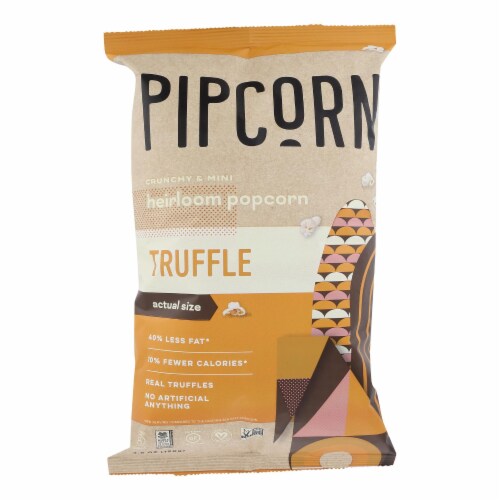 Pipcorn Mini Popcorn - Truffle - Case of 12 - 4 oz. Perspective: front