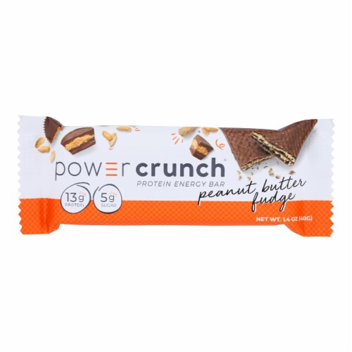 Power Crunch Bar - Peanut Butter Fudge - Case of 12 - 1.4 oz. Perspective: front