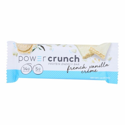 Power Crunch Bar - French Vanilla Cream - Case of 12 - 1.4 oz. Perspective: front