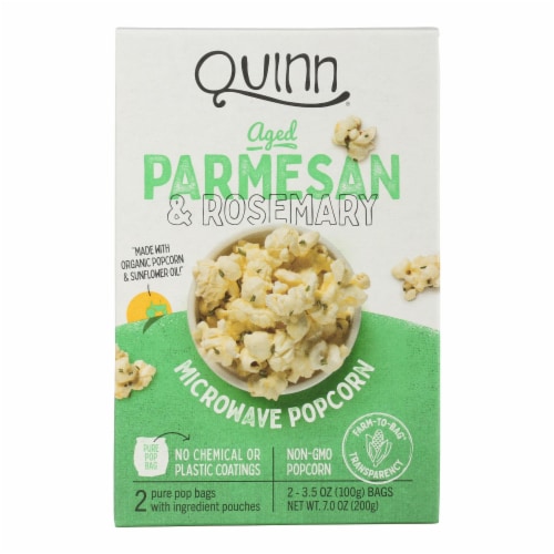 Quinn - Microwave Popcorn - Parmesan and Rosemary - Case of 6 - 7 oz. Perspective: front