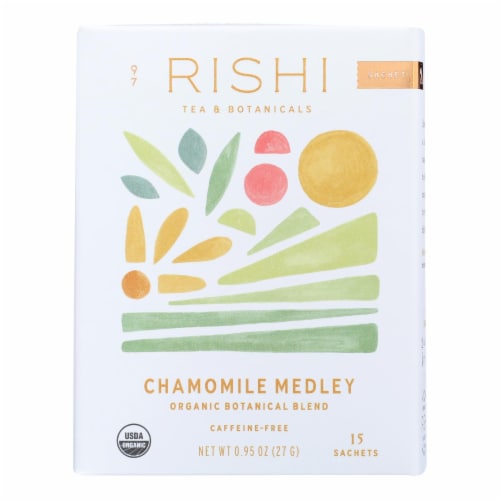 Rishi Herbal Blend - Chamomile Medley - Case of 6 - 15 Bags Perspective: front