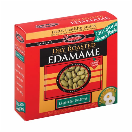 Seapoint Farms Dry Roasted Edamame - Lightly Salted - Case of 12 - 0.79 oz. Perspective: front