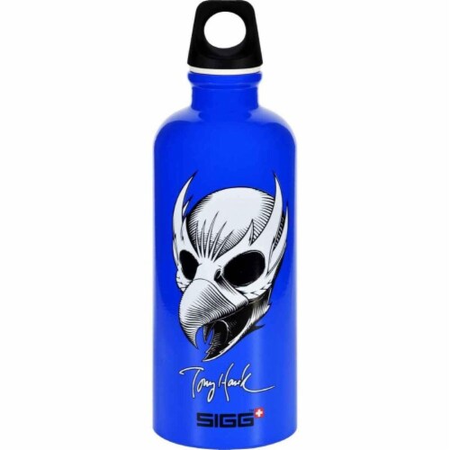 Sigg Water Bottle - Tony Hawk Birdman Blue - 0.6 Liters - Case of 6 Perspective: front