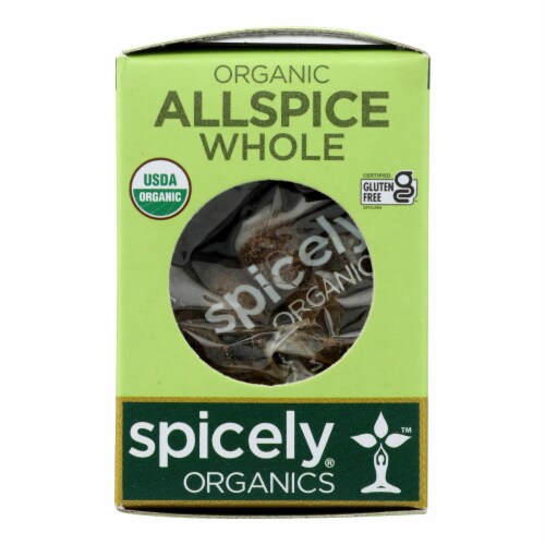 Spicely Organics - Organic Allspice - Whole - Case of 6 - 0.3 oz. Perspective: front
