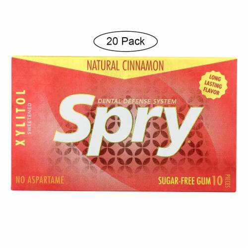 Spry Xylitol Gems - Cinnamon - Case of 20 - 10 Count Perspective: front