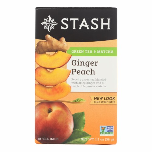 Bigelow Benefits Herbal Tea Ginger Peach, 18 Count (Pack of 2