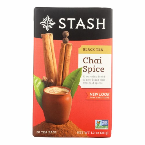 Stash Tea Chai Black Tea - Double Spice - Case of 6 - 20 Bags, 6 Pack ...