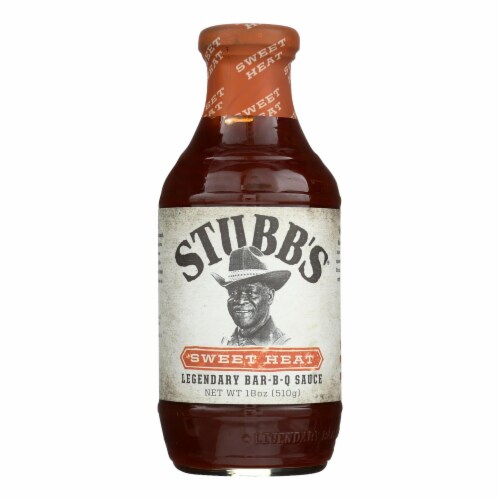 Stubb's BBQ Sauce - Sweet Heat - Case of 6 - 18 oz. Perspective: front