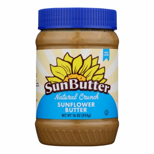 Sunbutter Sunflower Butter - Natural Crunch - Case of 6 - 16 oz. Perspective: front