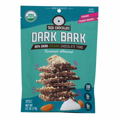Taza Chocolates Chocolate Snacking Thins - Case of 12 - 4.2 oz. Perspective: front