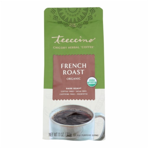 Teeccino Herbal Coffee French Roast Maya Dark Roast - 11 oz - Case of 6 Perspective: front