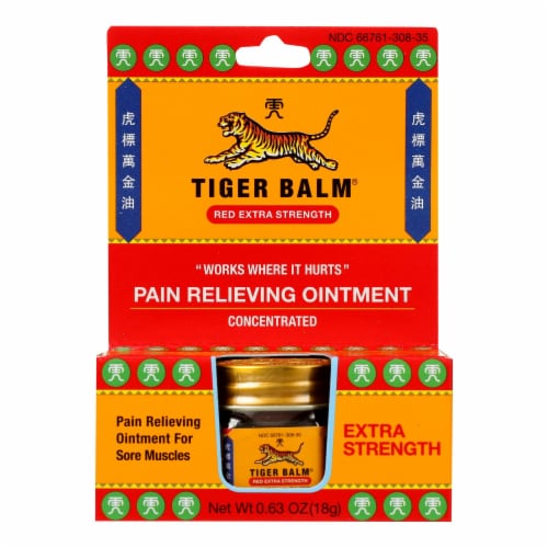Tiger Balm Extra Strength Pain Relieving Ointment - 0.63 oz - Case of 6 Perspective: front