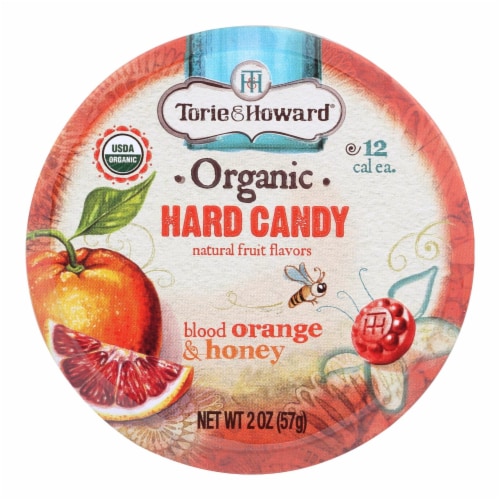 Torie and Howard Organic Hard Candy - Blood Orange and Honey - 2 oz - Case of 8 Perspective: front