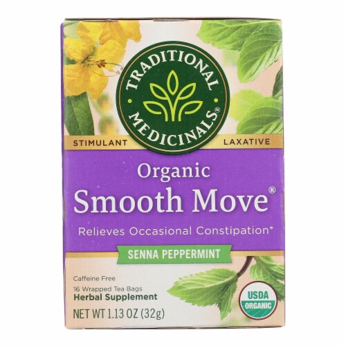 Traditional Medicinals Organic Lemon Echinacea Throat Coat Herbal Tea - 16 Tea Bags Perspective: front