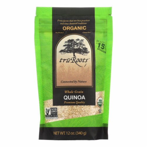 Truroots Organic Quinoa - Whole Grain - Case of 6 - 12 oz. Perspective: front