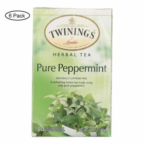 Twinings Tea Jacksons of Piccadilly Tea - Pure Peppermint - Case of 6 - 20 Bags Perspective: front