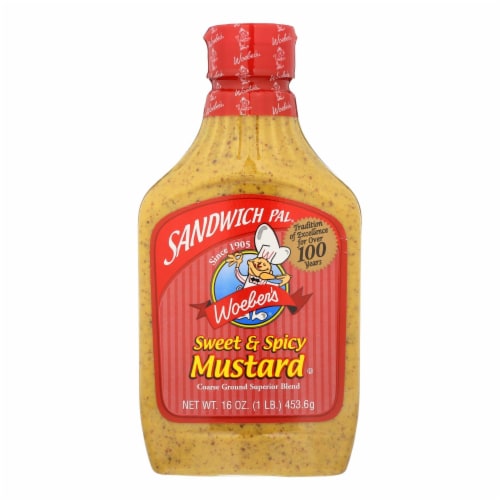 Woeber's Sandwich Pal - Sweet and Spicy - Case of 6 - 16 oz. Perspective: front