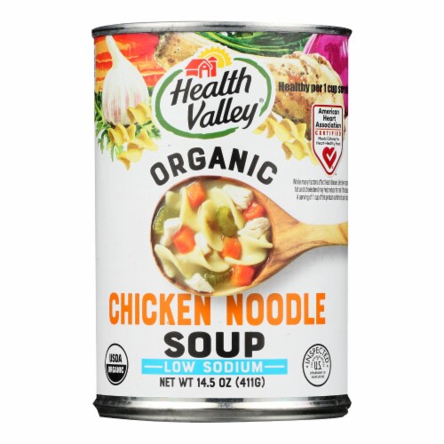 Health Valley Organic Soup - Chicken Noodle No Salt Added - Case of 12 - 14.5 oz. Perspective: front