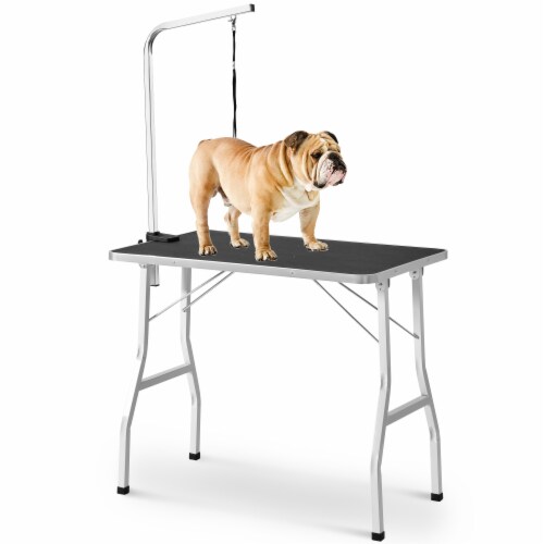 small size steel legs foldable nylon clamp adjustable arm rubber mat pet  grooming table, 1 PACK - Kroger